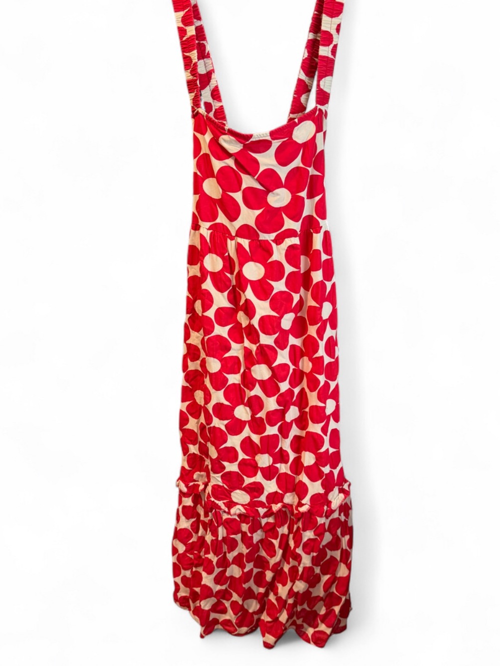 Jacquie The Label 100% Cotton Red and White Floral Maxi Dress